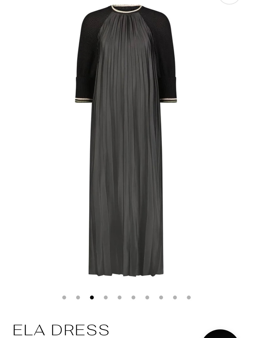 Aleeza Paris Women's Black Maxi Dress with Pleats **Dress could possibly fit 2x*